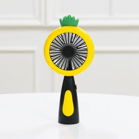 Children's handheld fan (Option: Yellow-Pineapple)