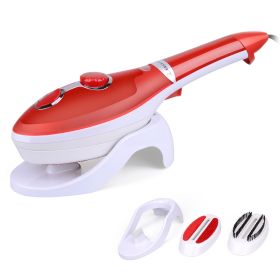 Handheld Garment Ironing Machine Small Household Electric Iron Travel Portable Steam Brush Ironing Clothes Ironing Machine (Option: Red-Us110v)