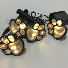 Led Solar Cute Cat Plug In The Ground Light 4 LED Bear Claw Scene Lights (Option: Warm light-4PCS)