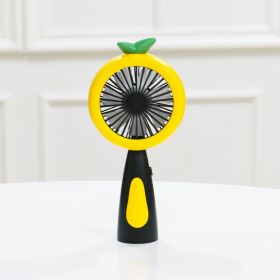 Children's handheld fan (Option: Yellow-Apple)