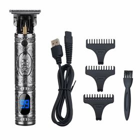 T9 electric hair clipper (Option: Silver grey)