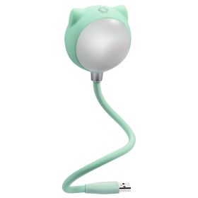 Creative gift Bluetooth speaker desk lamp LED lamp (Color: Green)