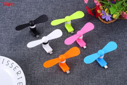 Compatible with Apple, Laptop Charging  USB Mini Fan For Android & IPhone (Option: Random-Short Android 10pcs)