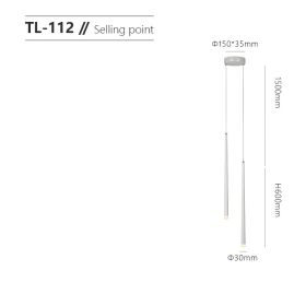 Modern Simple Living Room Sofa Background Wall Line Light (Option: Frosted white-Tricolor-120CM)