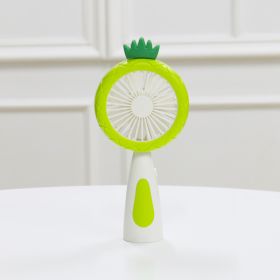 Children's handheld fan (Option: Green-Pineapple)