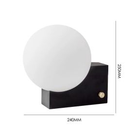 Nordic Milky White Moon Decorative Table Lamp Danish Design (Option: Neutral Light-Black-220v)