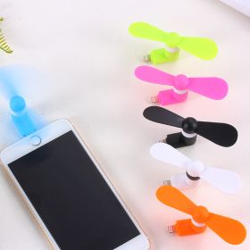 Compatible with Apple, Laptop Charging  USB Mini Fan For Android & IPhone (Option: Random-Short apple)