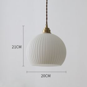 Minimal Personalized Restaurant Bar Balcony Bar Cafe Single Head Pendant Lamp (Option: White-20cm)