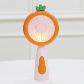 Children's handheld fan (Option: Orange-Cactus)