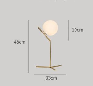 Intrinsic Color Of Copper Bedroom Bedside Creative Simple Table Lamp (Option: Without Light Source E27-Type C-US)