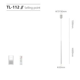 Modern Simple Living Room Sofa Background Wall Line Light (Option: Frosted white-Little love control-70CM)